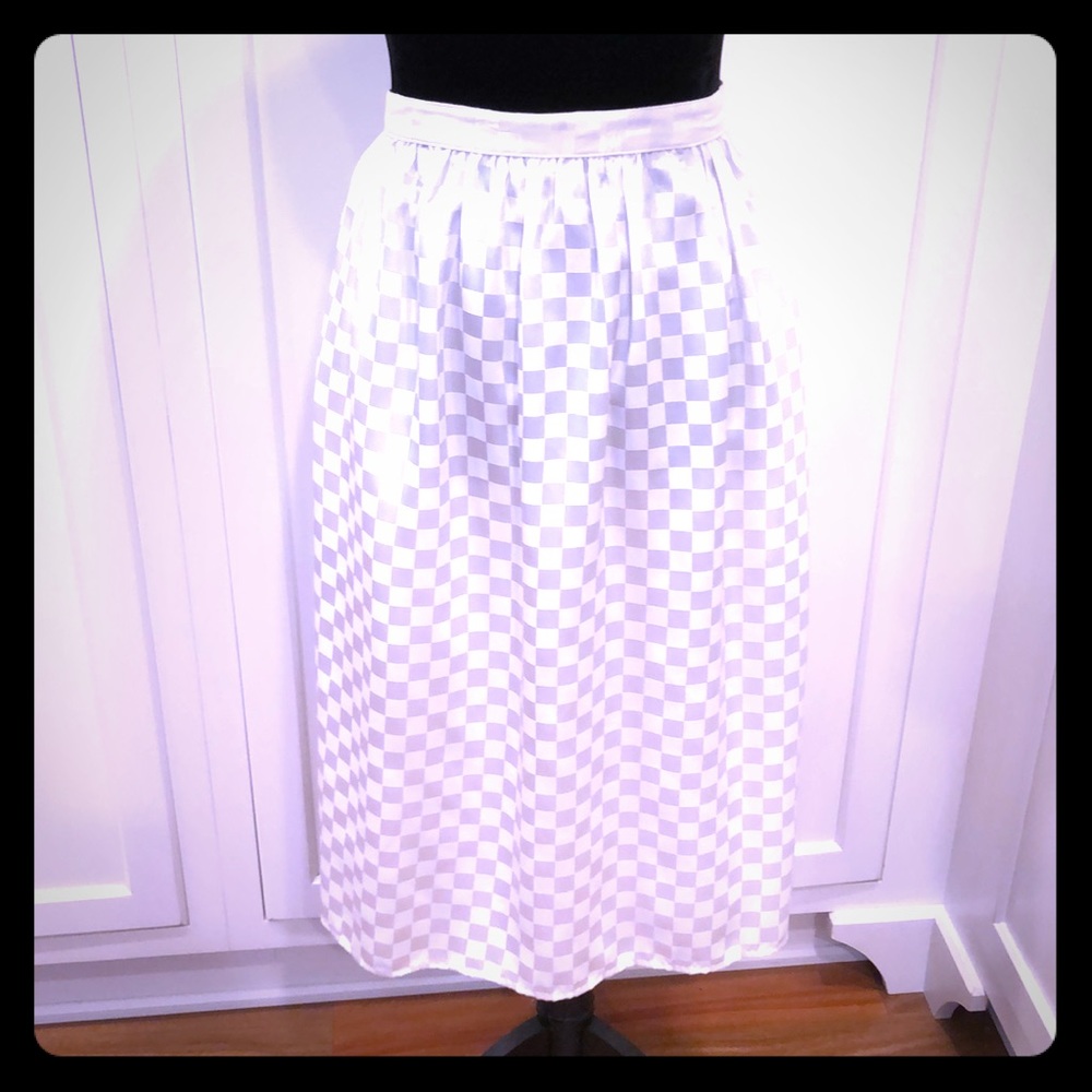 Vintage 80’s checker board skirt Haberdasher